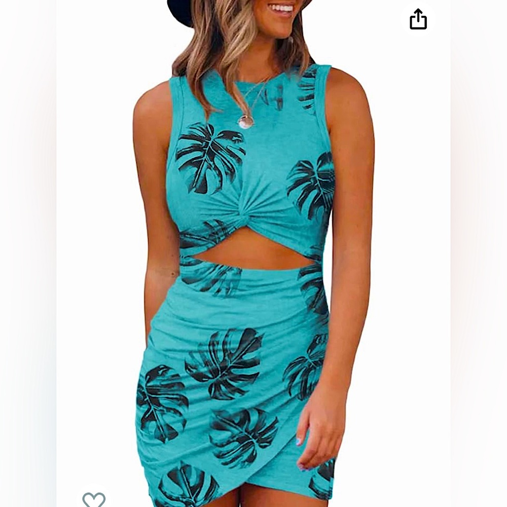 Palm Tree Mini Dress